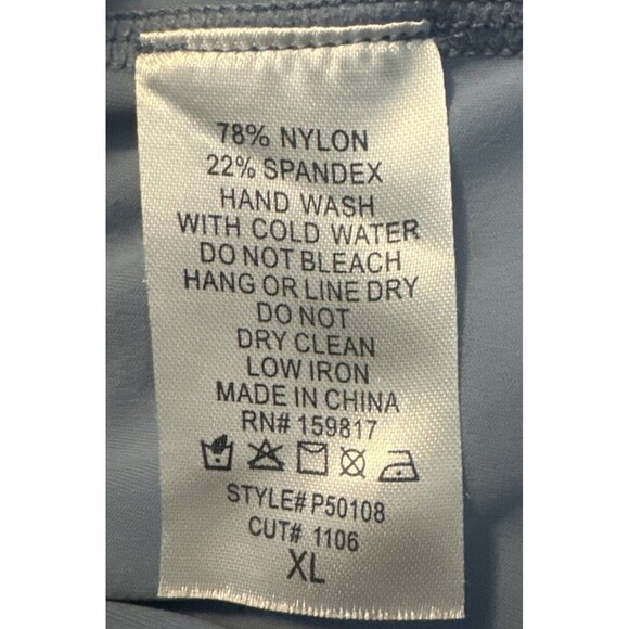 AS Revival BLUE Long Sleeve Athletic Golf Tennis Dress Stretchy Zipper Shorts XL - Picture 8 of 8